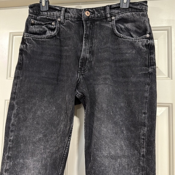 Free People Distressed Black Mom Jeans - Picture 5 of 9